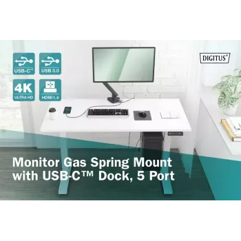 Supporto per monitor Digitus DA-90405 con docking station