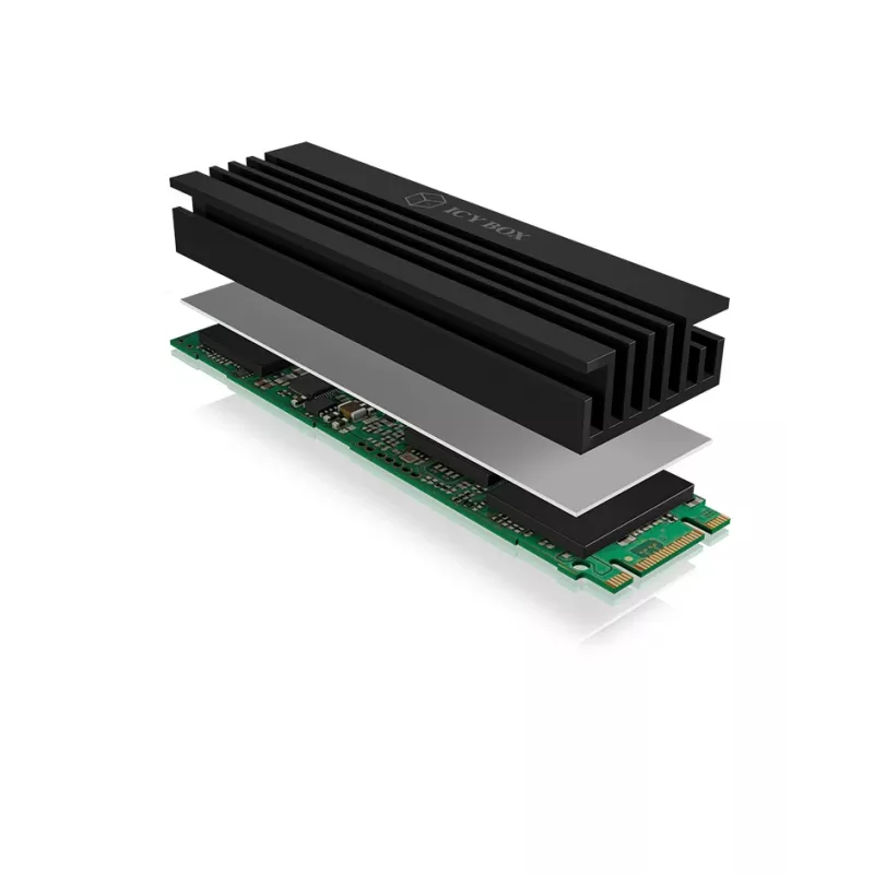 ICY BOX IB-M2HS-70 dissipatore per unità a stato solido nero 1 pz.