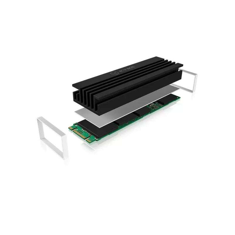 ICY BOX IB-M2HS-70 dissipatore per unità a stato solido nero 1 pz.