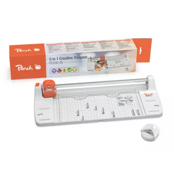 Peach 5 in 1 Kreativtrimmer PC200-20, 5 fogli, arancione, bianco, 1 pz.