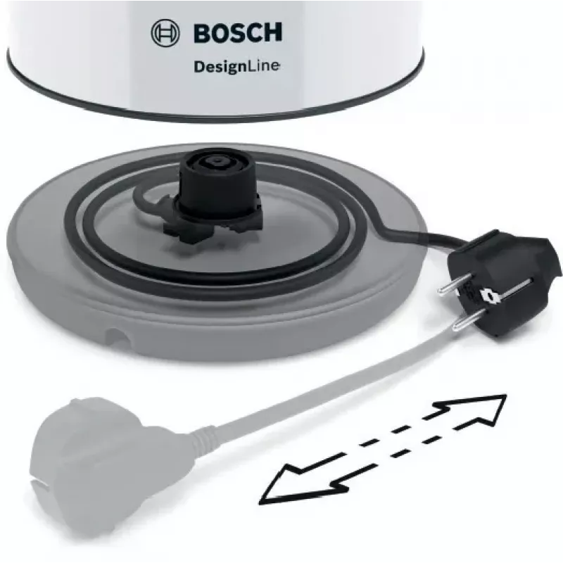 Bollitore elettrico Bosch TWK3P421 1,7 L 2400 W nero, bianco