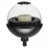 Portacandele Gardena 11430-20 nero trasparente rotondo asta 1 pezzo