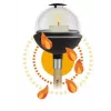 Portacandele Gardena 11430-20 nero trasparente rotondo asta 1 pezzo