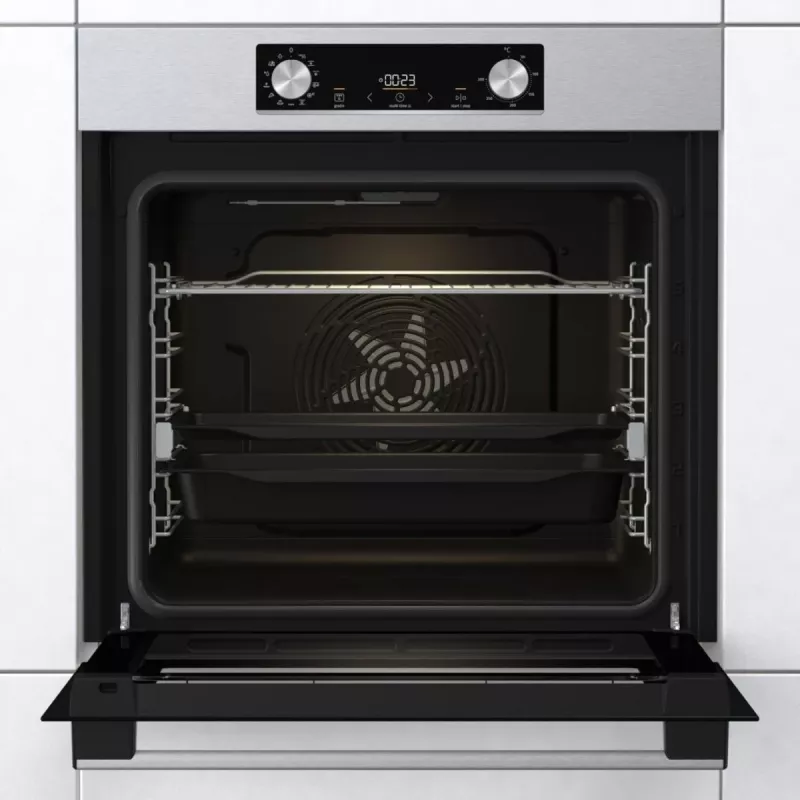 Gorenje BOS6737E13X forno elettrico da incasso, 77 l, 60 cm, classe energetica A, riscaldamento grill/ventilato/convenzionale, acciaio inox
