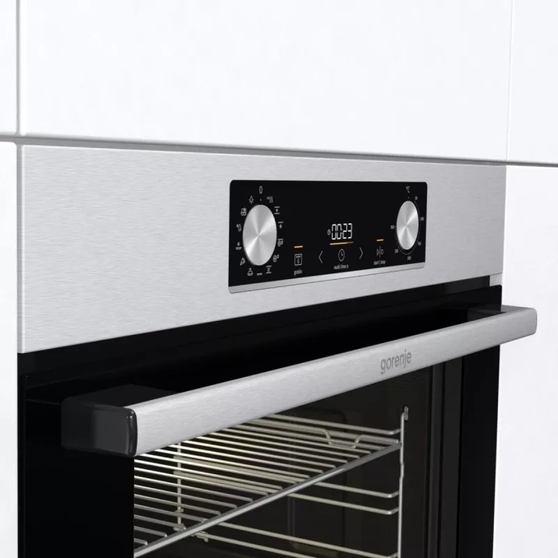 Gorenje BOS6737E13X forno elettrico da incasso, 77 l, 60 cm, classe energetica A, riscaldamento grill/ventilato/convenzionale, acciaio inox