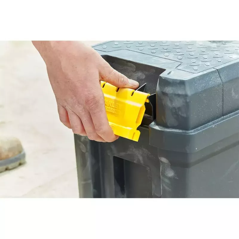 Stanley FatMax FMST81083-1 cassetta portautensili con gradino, plastica, carico 30 kg, nero/giallo