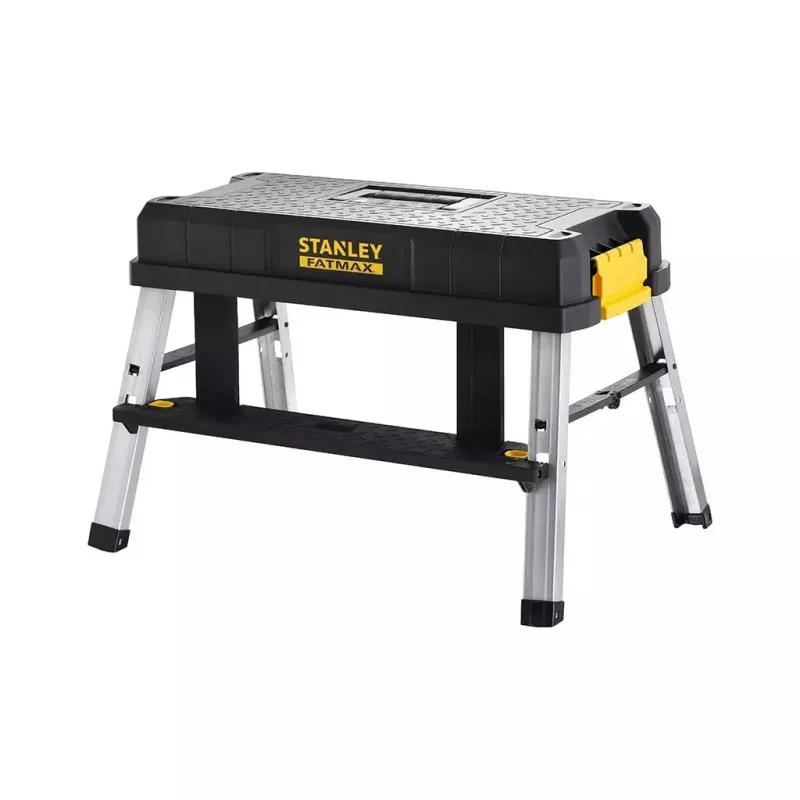 Stanley FatMax FMST81083-1 cassetta portautensili con gradino, plastica, carico 30 kg, nero/giallo