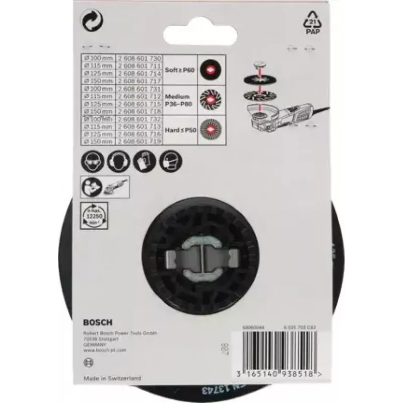Bosch 2 608 601 712 Accessorio smerigliatrice angolare Platorello