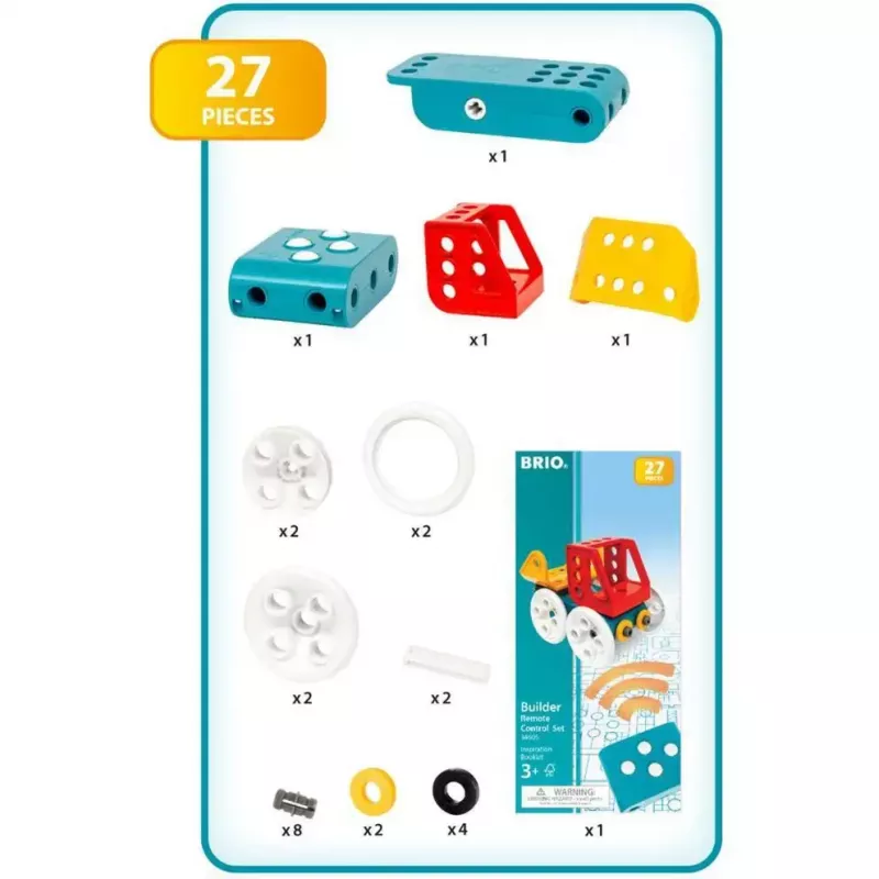 Ravensburger BRIO Builder auto con radiocomando — set giocattolo da costruzione, veicolo radiocomandato