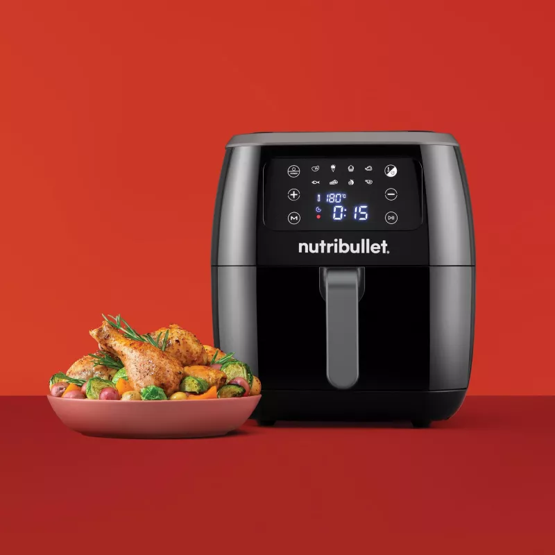 Friggitrice ad aria NUTRIBULLET XXL Digital friggitrice ad aria 7 L 1800 W nera, 8 programmi, controllo touch