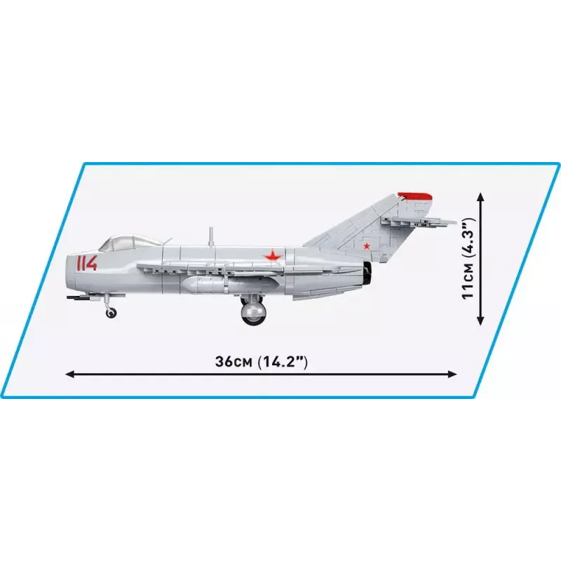Cobi Gioco di costruzione MiG-17 codice NATO Fresco modello 5823 – set di mattoncini di Cobi