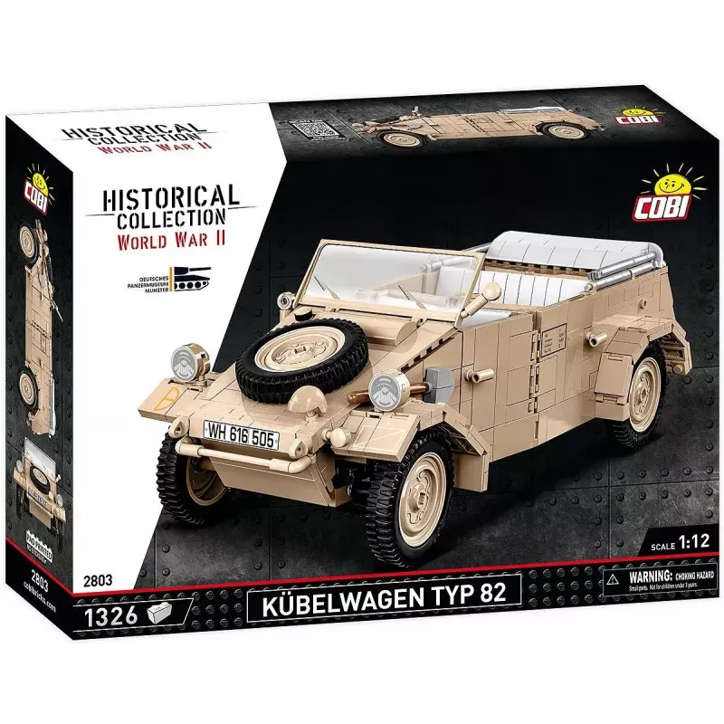 Cobi COBI-2803 Kübelwagen Typ 82 set di costruzioni, 1326 pezzi, serie Historical Collection, plastica, 10+