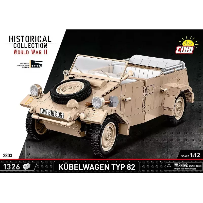 Cobi COBI-2803 Kübelwagen Typ 82 set di costruzioni, 1326 pezzi, serie Historical Collection, plastica, 10+