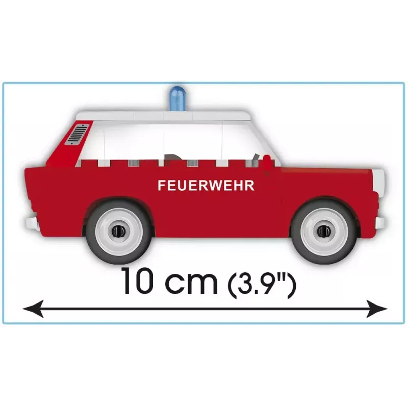 Set costruzioni Cobi Trabant 601 Universal Feuerwehr modello 24555, mattoncini da costruzione