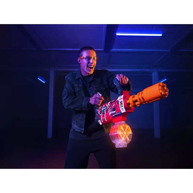 Gel Blaster Zuru XSHOT Hyper Gel Gatling Blaster – blaster giocattolo motorizzato con canna rotante