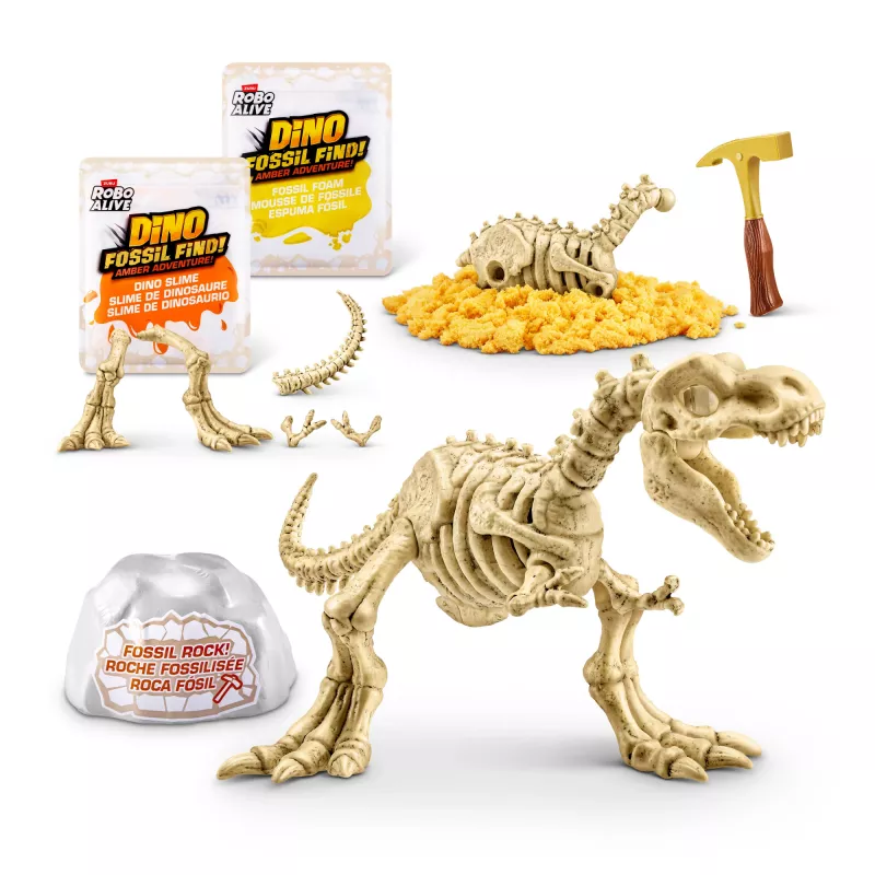 Robo Alive Fossil Find Amber Adventure, 5 anni, color vaniglia, plastica