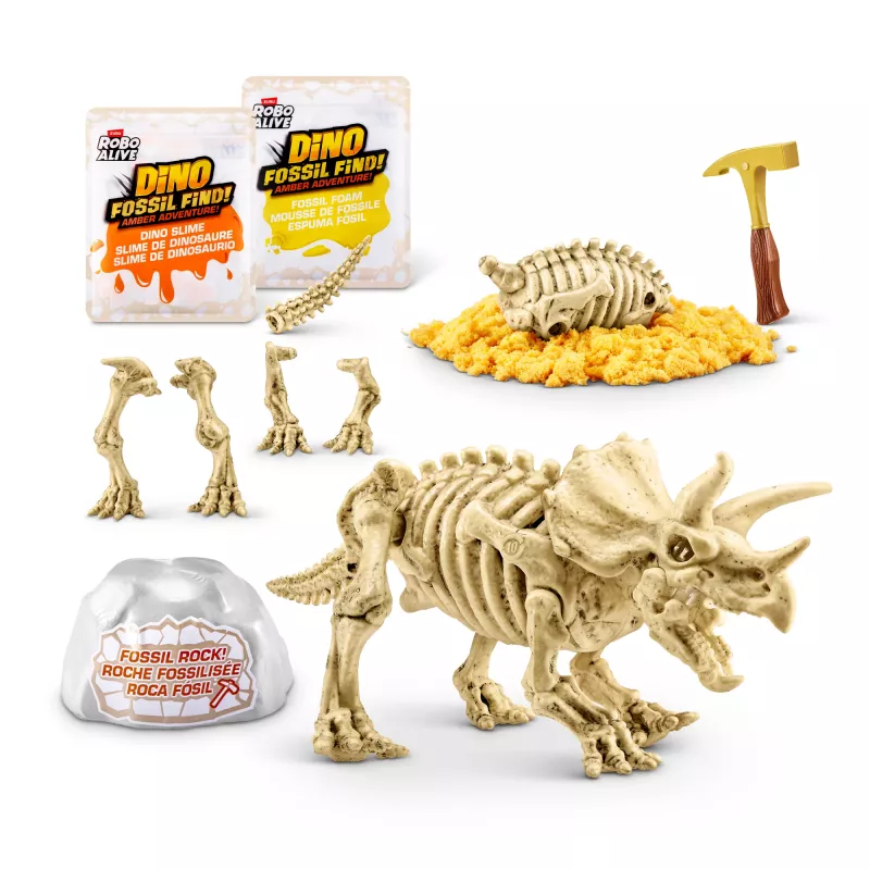 Robo Alive Fossil Find Amber Adventure, 5 anni, color vaniglia, plastica