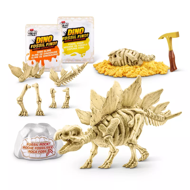Robo Alive Fossil Find Amber Adventure, 5 anni, color vaniglia, plastica