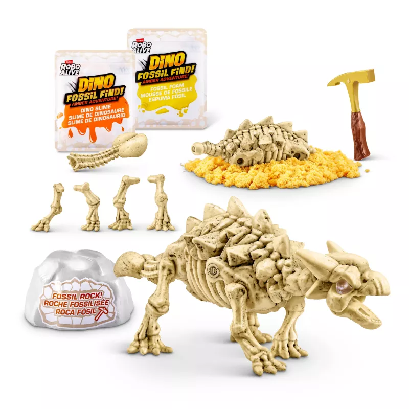 Robo Alive Fossil Find Amber Adventure, 5 anni, color vaniglia, plastica