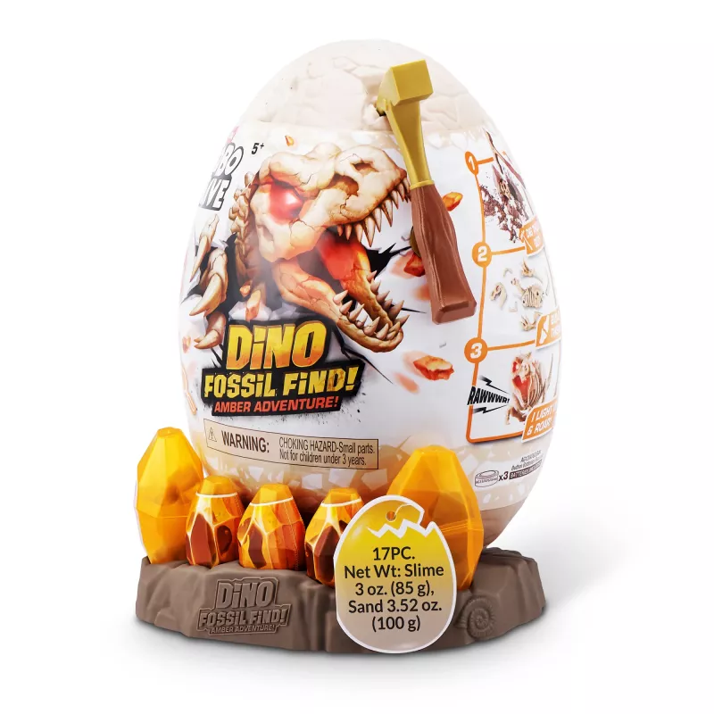 Robo Alive Fossil Find Amber Adventure, 5 anni, color vaniglia, plastica