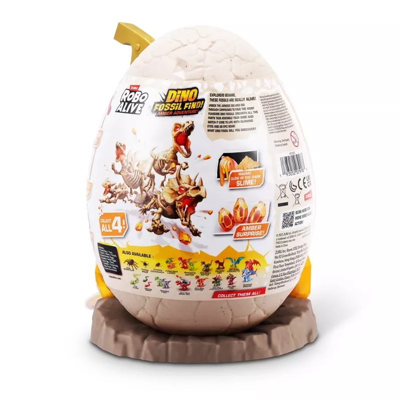 Robo Alive Fossil Find Amber Adventure, 5 anni, color vaniglia, plastica