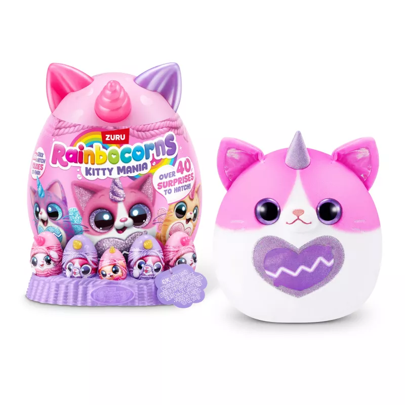 Peluche Zuru Rainbocorns Kitty Mania, multicolore, da 3 anni