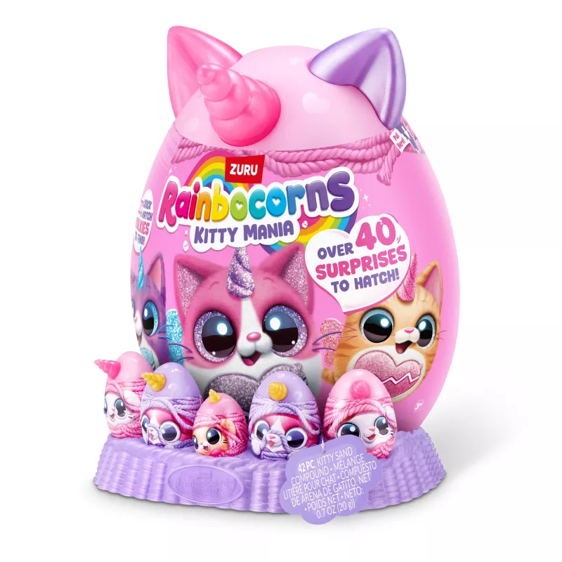 Peluche Zuru Rainbocorns Kitty Mania, multicolore, da 3 anni