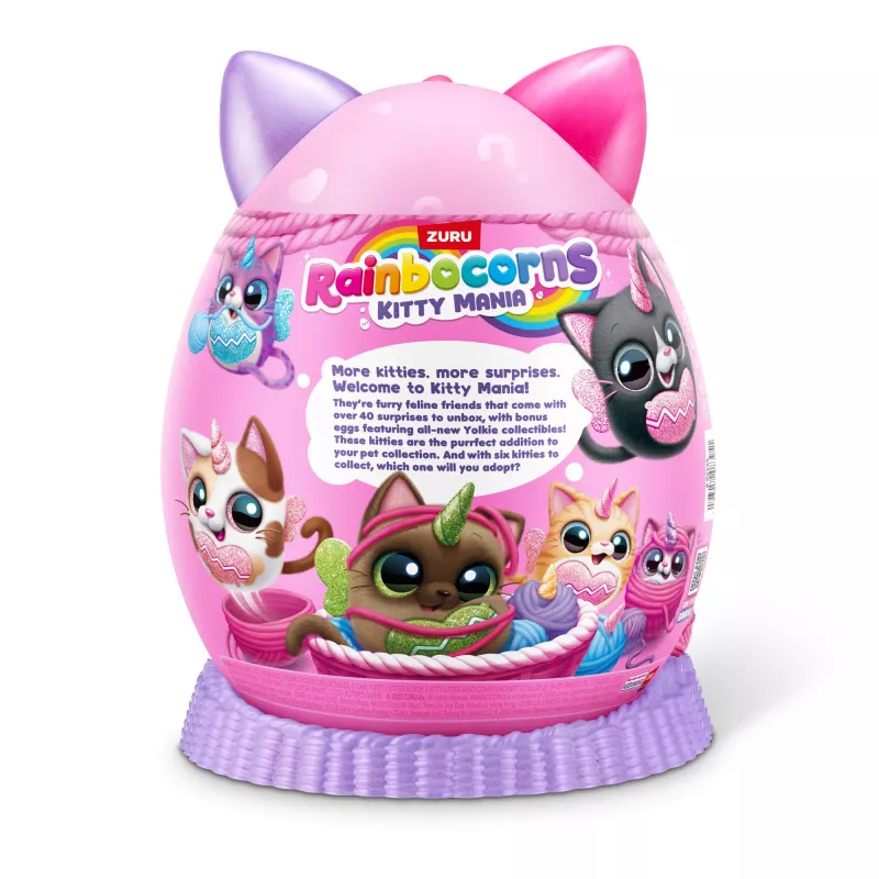 Peluche Zuru Rainbocorns Kitty Mania, multicolore, da 3 anni