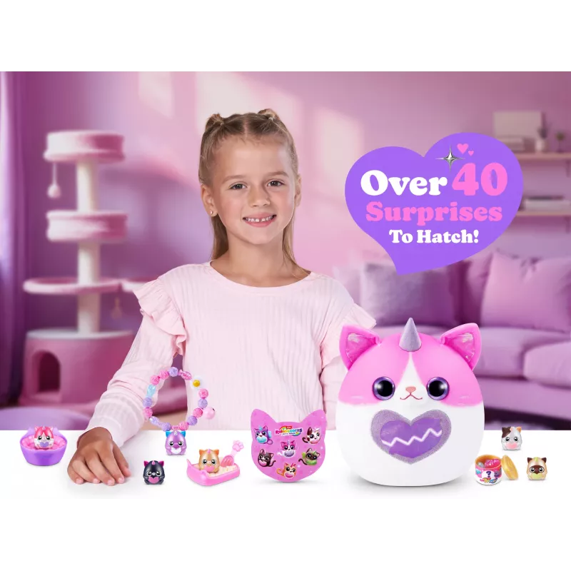 Peluche Zuru Rainbocorns Kitty Mania, multicolore, da 3 anni
