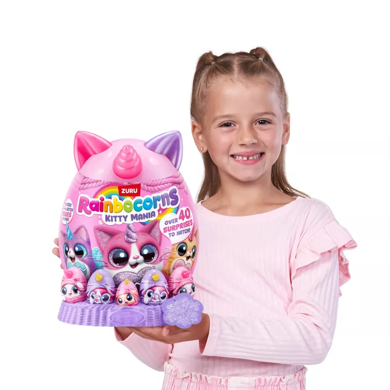 Peluche Zuru Rainbocorns Kitty Mania, multicolore, da 3 anni