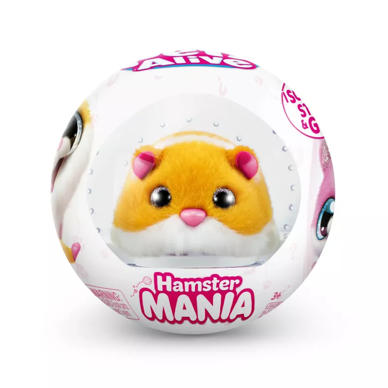 Criceto giocattolo Zuru Pets Alive Hamster Mania — criceto interattivo a batteria, da 3 anni, AAA