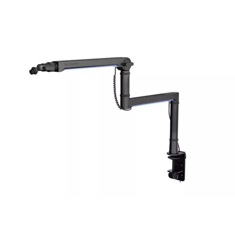 ENDORFY Broadcast Low Profile RGB Boom Arm EY0A010 braccio per microfono, supporto da scrivania, fino a 2 kg, nero