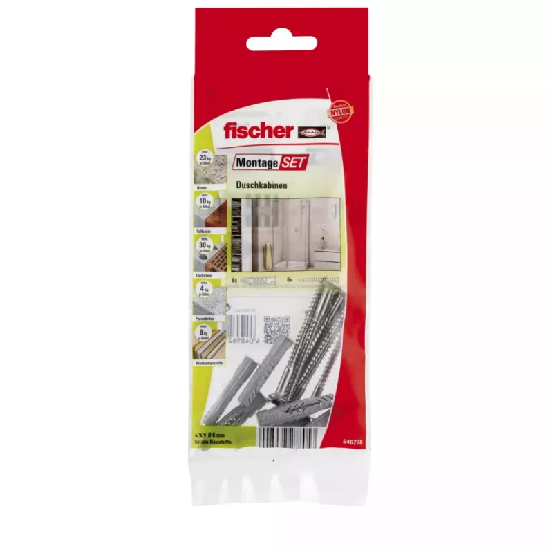 Set viti e tasselli Fischer MontageSet B 6 pezzi