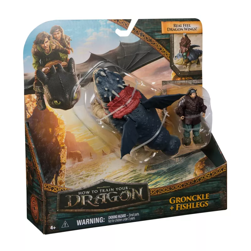 Set di action figure Spinmaster – DreamWorks Dragons: Gronckle & Fishlegs, multicolore, dai 4 anni