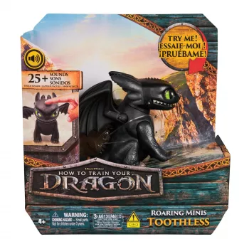Mini figura interattiva Ohnezahn Spinmaster – Dragon Trainer, effetti sonori, modello 6074239