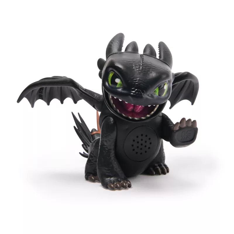 Mini figura interattiva Ohnezahn Spinmaster – Dragon Trainer, effetti sonori, modello 6074239