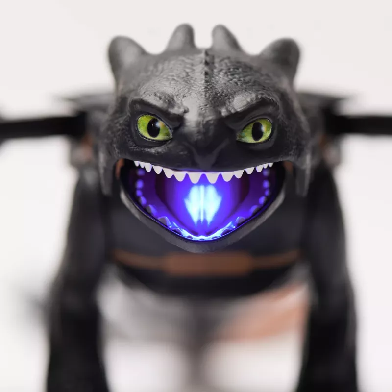 Action figure Spinmaster Ultimate Plasma Blast Toothless 25 pollici ali luce e suono, dai 4 anni