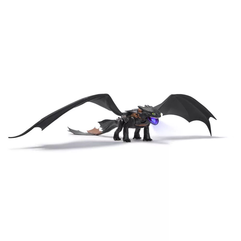 Action figure Spinmaster Ultimate Plasma Blast Toothless 25 pollici ali luce e suono, dai 4 anni