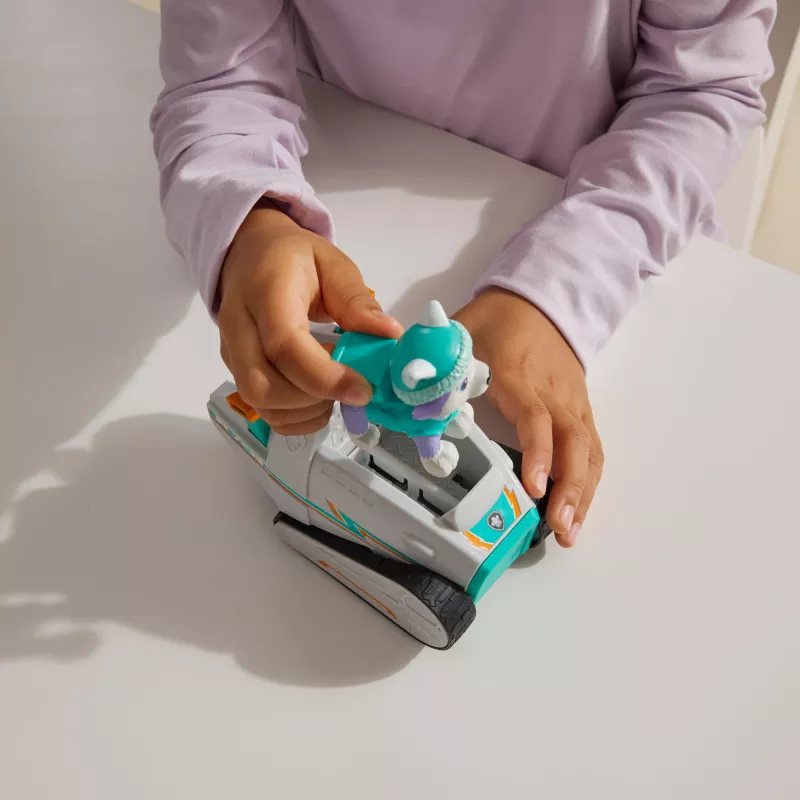 Veicolo Spinmaster PAW Patrol Everests Schneepflug – plastica, per bambini dai 3 anni, turchese/bianco