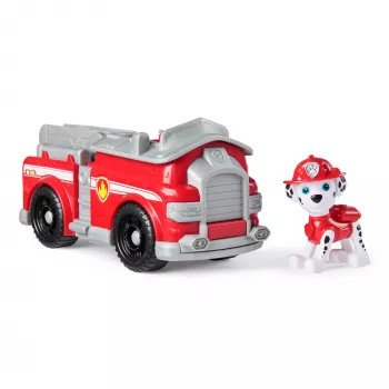 PAW Patrol, il camion dei pompieri di Marshall, veicolo giocattolo con action figure da collezione, giocattolo per bambini e bambine dai 3 anni prodotto in modo sostenibile