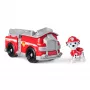 PAW Patrol, il camion dei pompieri di Marshall, veicolo giocattolo con action figure da collezione, giocattolo per bambini e bambine dai 3 anni prodotto in modo sostenibile