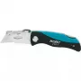 Coltello pieghevole con blocco HAZET 2157-1 nero blu
