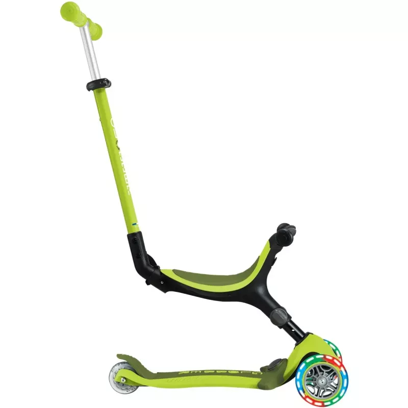 Monopattino GLOBBER Go-Up Active Lights — altezza regolabile, luci LED, lime