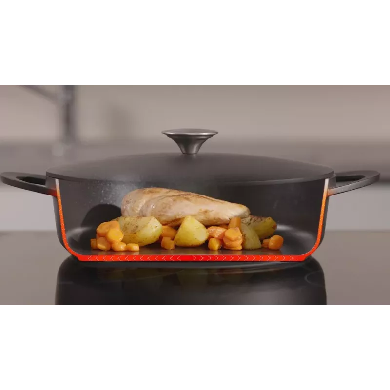 Padella Tefal Trattoria E2187274 rotonda nera in alluminio 28 cm