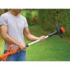 Black & Decker ST182320-QW tagliabordi a batteria, 18 V, 2,0 Ah Li-Ion, larghezza di taglio 25 cm, con batteria e caricabatterie, arancione/nero