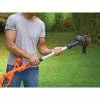 Black & Decker ST182320-QW tagliabordi a batteria, 18 V, 2,0 Ah Li-Ion, larghezza di taglio 25 cm, con batteria e caricabatterie, arancione/nero