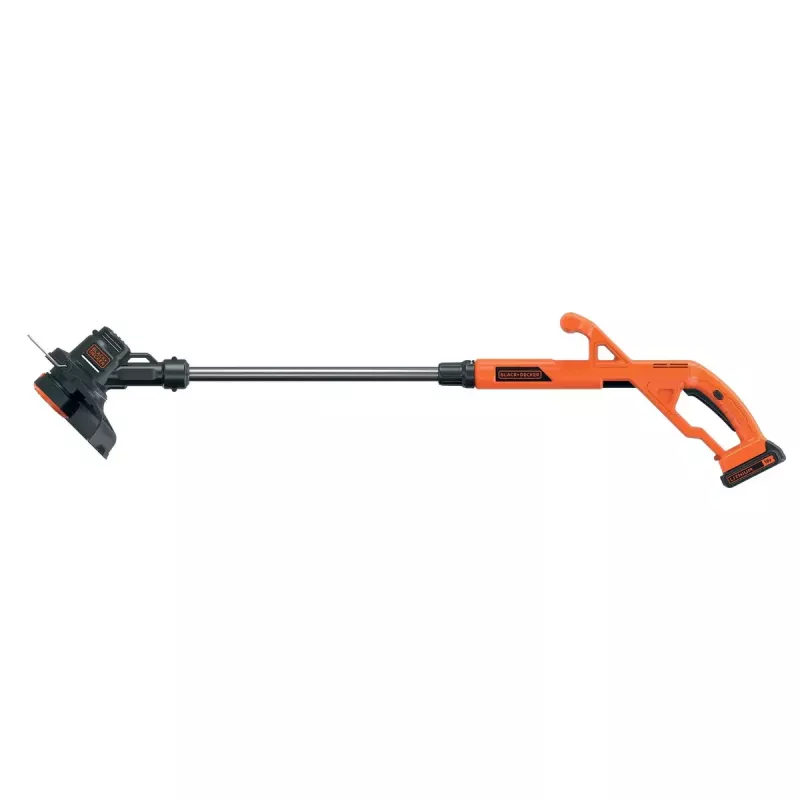 Black & Decker ST182320-QW tagliabordi a batteria, 18 V, 2,0 Ah Li-Ion, larghezza di taglio 25 cm, con batteria e caricabatterie, arancione/nero