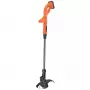 Black & Decker ST182320-QW tagliabordi a batteria, 18 V, 2,0 Ah Li-Ion, larghezza di taglio 25 cm, con batteria e caricabatterie, arancione/nero