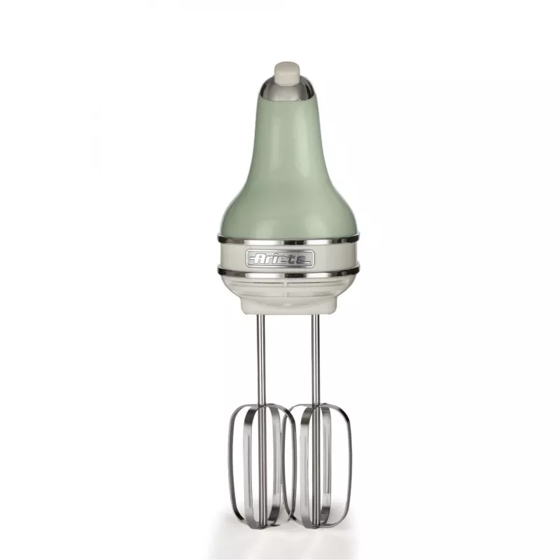 Ariete 1548 Mixer Vintage, 450W, 5 velocità, funzione turbo, 2 fruste, verde