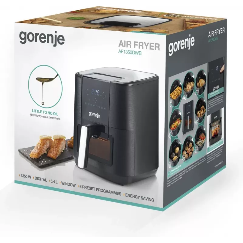 Gorenje AF1350DWB friggitrice ad aria singola 5,4 L a libera installazione 1350 W nero